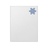Blauw Notitieblok Snowflake (Linkerzijde)