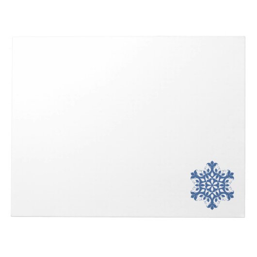 Blauw Notitieblok Snowflake (Voorkant)