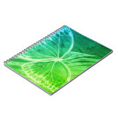 Blauw Notitieboek met groene vlinder (Linkerzijde)