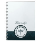 Blauw Notitieboek van het Embleem van de Dragonfly (Voorkant)