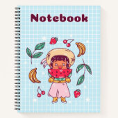 blauw 💙✨🌸notitieboek voor uw dochter notitieboek (Voorkant)