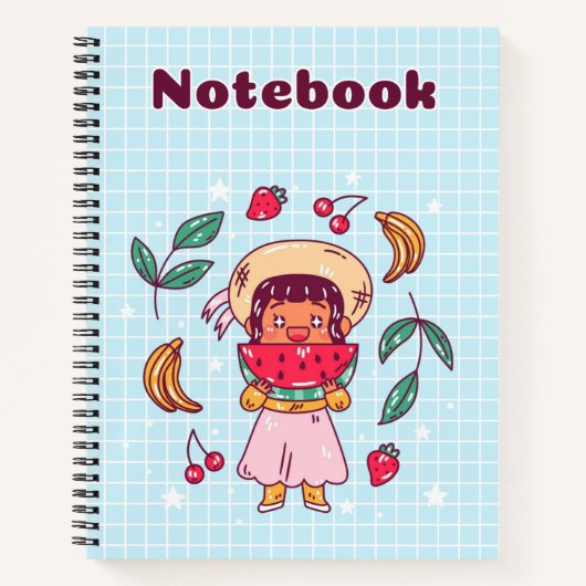 blauw 💙✨🌸notitieboek voor uw dochter notitieboek (Voorkant)