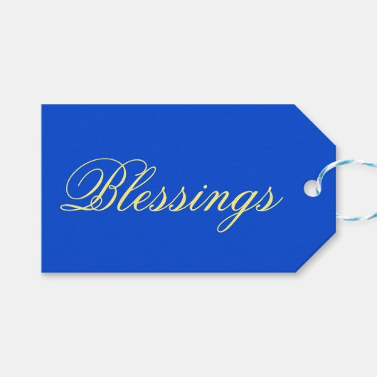 Blauw nr.2, Blauwe cadeaubijlage Cadeaulabel (Voorkant (Horizontaal))