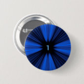 Blauw nummer 1 ronde button 5,7 cm (Voorkant /achterkant)