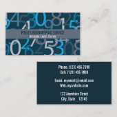 Blauw Nummer Boekhouding Visitekaartje (Voorkant / Achterkant)