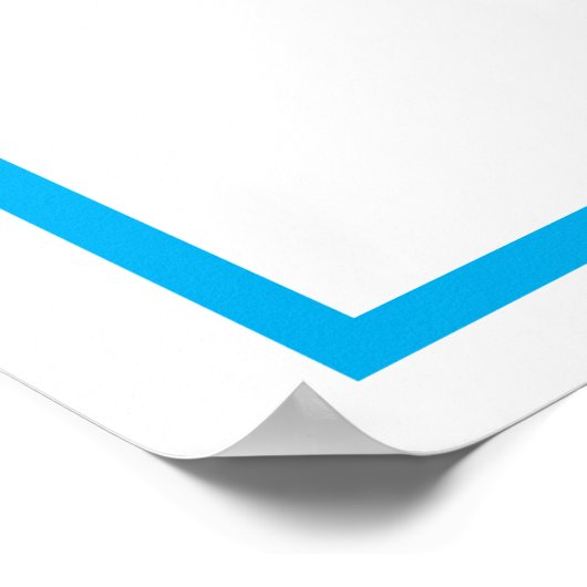 Blauw nummer twee Poster (Hoek)