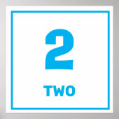 Blauw nummer twee Poster (Voorkant)
