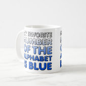 Blauw Nummer Van Het Alfabet Fun Mok (Voorkant links)