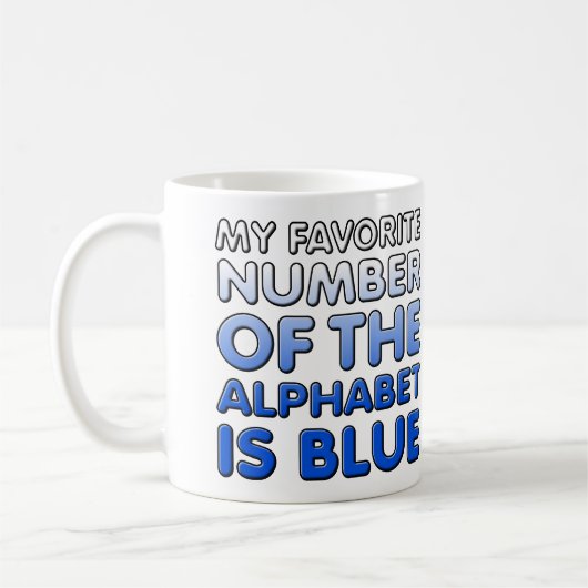 Blauw Nummer Van Het Alfabet Fun Mok (Links)