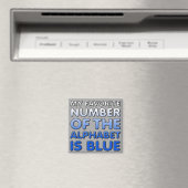 Blauw nummer van het alfabet Funny Fridge Magnet (Insitu (Vaatwasser))