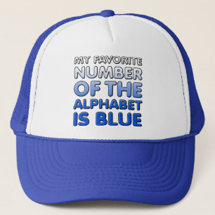 Blauw Nummer Van Het Alfabet Funny Petje Trucker Pet