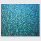 Blauw oceaan Nautical Tropical Zee Cadeaupapier (Vlak)