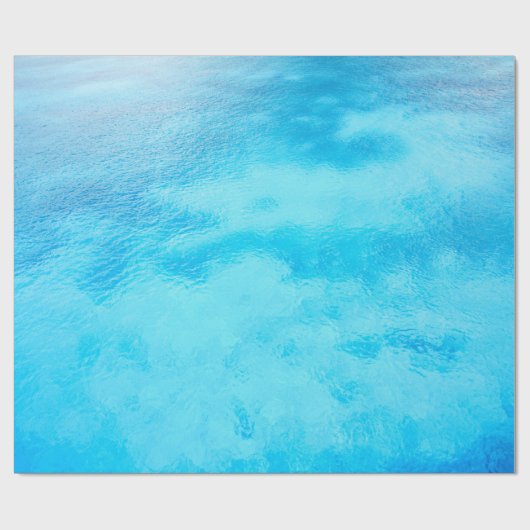 Blauw oceaan Nautical Tropical Zee Cadeaupapier (Vlak)