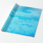 Blauw oceaan Nautical Tropical Zee Cadeaupapier (Uitgerold)