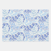 Blauw Oceaan Scheepsset van Drie Inpakpapier Vel (Voorkant 2)