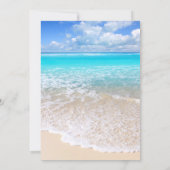Blauw Oceaan Strand Bruiloftsweekend Details Kaart (Achterkant)
