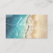 Blauw oceaanstrand Bedankt voor het delen van je h Informatiekaartje (Achterkant)