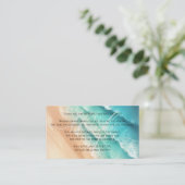 Blauw oceaanstrand Bedankt voor het delen van je h Informatiekaartje (Staand voorkant)