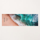 Blauw oceaanstrand Monogram Yoga Mat (Voorkant (horizontaal))