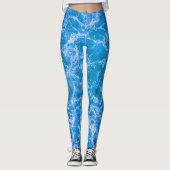 Blauw oceaanwater leggings (Voorkant)