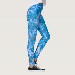 Blauw oceaanwater leggings
