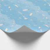 Blauw Ocean Wrapping Paper Cadeaupapier (Hoek)