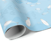 Blauw Ocean Wrapping Paper Cadeaupapier (Rol Hoek)