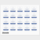 Blauw oceanisch briesrood diffusorproductetiket vierkante sticker (Vel)