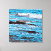 Blauw Oceanvas Canvas Afdruk (Voorkant)