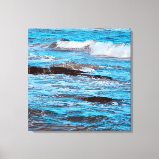 Blauw Oceanvas  Canvas Afdruk (Voorkant)