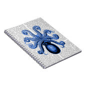 blauw octopus 1 onderzijde notitieboek (Rechterzijde)