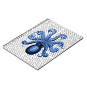 blauw octopus 1 onderzijde notitieboek (Linkerzijde)