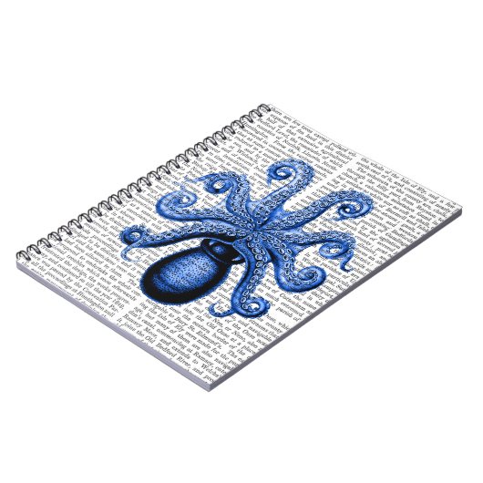 blauw octopus 1 onderzijde notitieboek (Linkerzijde)