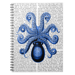blauw octopus 1 onderzijde notitieboek
