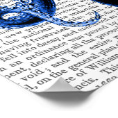  blauw octopus 1 onderzijde poster (Hoek)