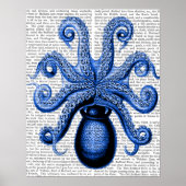 blauw octopus 1 onderzijde poster (Voorkant)