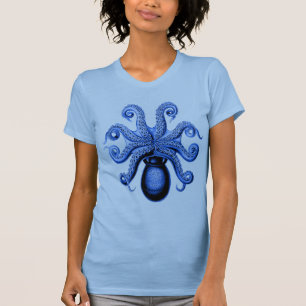 blauw octopus 1 onderzijde t-shirt