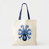 blauw octopus 1 onderzijde tote bag (Voorkant)