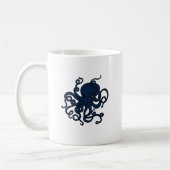 Blauw Octopus Aangepast ontwerp Koffiemok (Links)