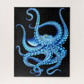 Blauw Octopus Black Legpuzzel (Verticaal)