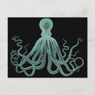 Blauw Octopus Briefkaart