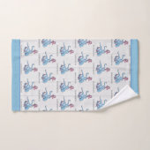Blauw Octopus Coastal White Wood Nautal Bad Handdoek (Handdoek)