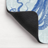  Blauw Octopus met Anchors Gepersonaliseerd Muismat (Hoek)