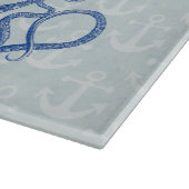 Blauw Octopus met Anchors Gepersonaliseerd Snijplank (Hoek)