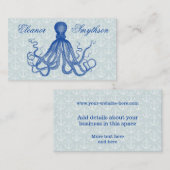  Blauw Octopus met Anchors Gepersonaliseerd Visitekaartje (Voorkant / Achterkant)