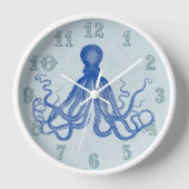  blauw Octopus Nautical Beach House (Voorkant)