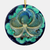 Blauw Octopus Ornament (Voorkant)