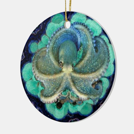 Blauw Octopus Ornament (Links)