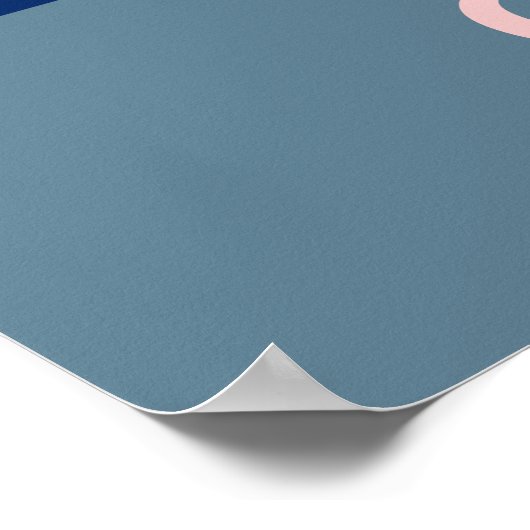 Blauw Octopus Poster (Hoek)