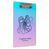 blauw octopus & roze naar blauw ombre klembord (Rechts)